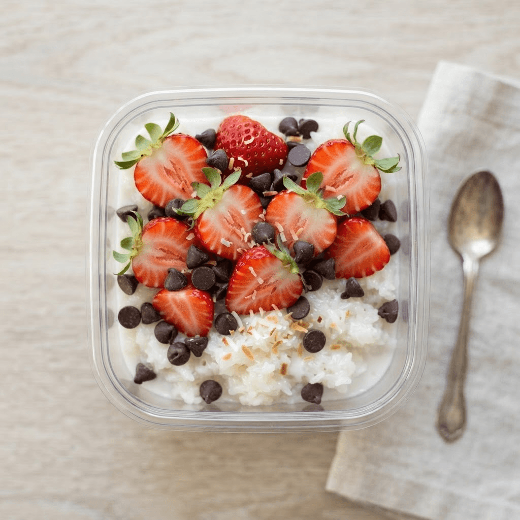 Strawberry Chocolate Sticky Rice